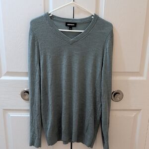 Express Seafoam V-Neck Sweater
